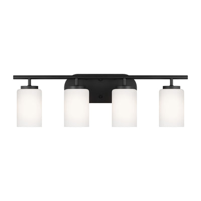 Generation Lighting. - 41163EN3-112 - Four Light Wall/ Bath - Oslo - Midnight Black