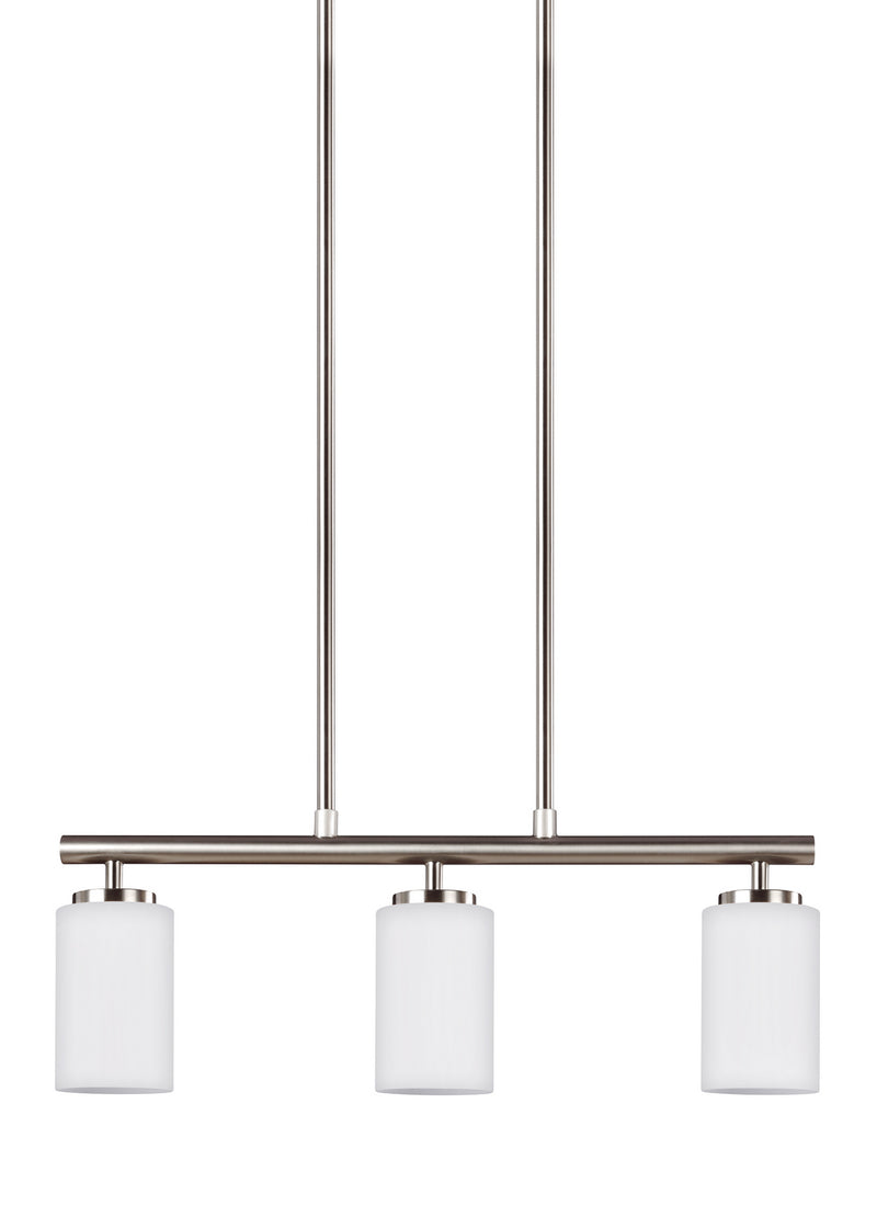 Generation Lighting - 66160-962 - Three Light Island Pendant - Oslo - Brushed Nickel