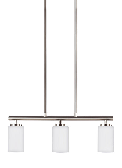 Generation Lighting - 66160EN3-962 - Three Light Island Pendant - Oslo - Brushed Nickel