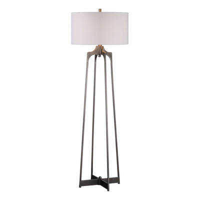 Uttermost - 28131 - One Light Floor Lamp - Adrian - Aged Gun Metal