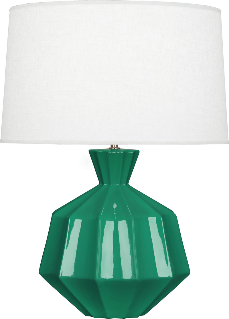 Robert Abbey - EG999 - One Light Table Lamp - Orion - Emerald Green Glazed