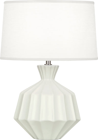 Robert Abbey - MLY18 - One Light Table Lamp - Orion - Matte Lily Glazed