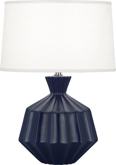 Robert Abbey - MMB18 - One Light Table Lamp - Orion - Matte Midnight Blue Glazed