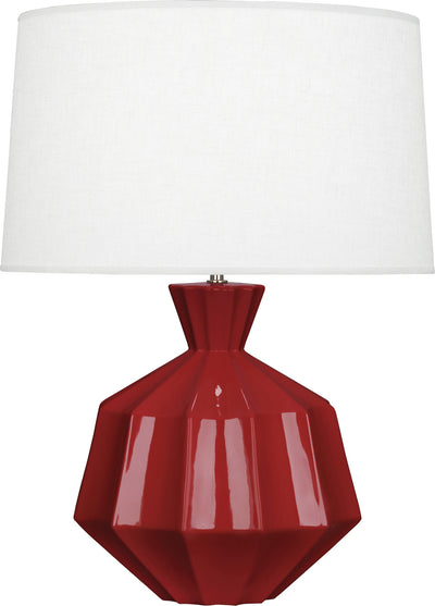 Robert Abbey - OX999 - One Light Table Lamp - Orion - Oxblood Glazed