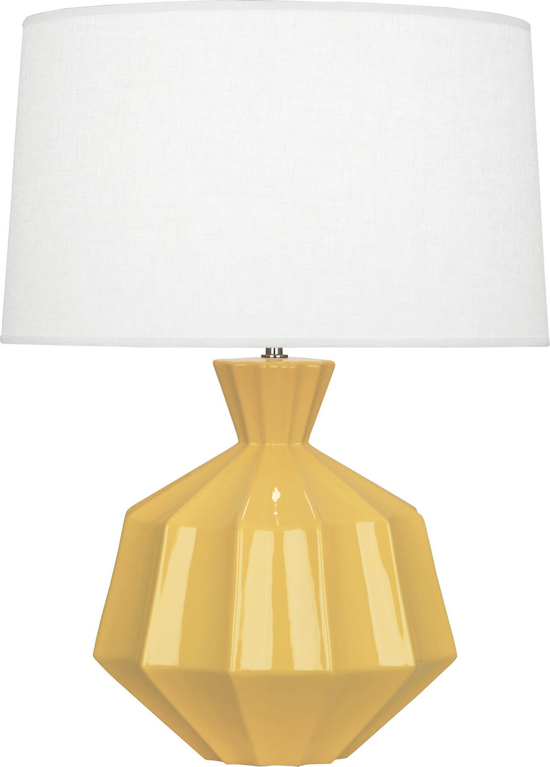 Robert Abbey - SU999 - One Light Table Lamp - Orion - Sunset Yellow Glazed