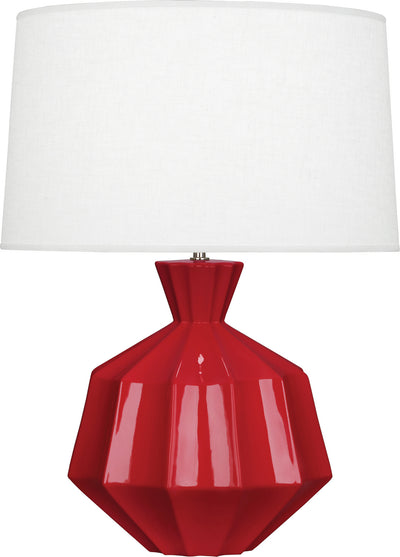 Robert Abbey - RR999 - One Light Table Lamp - Orion - Ruby Red Glazed