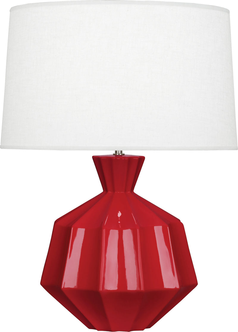 Robert Abbey - RR999 - One Light Table Lamp - Orion - Ruby Red Glazed