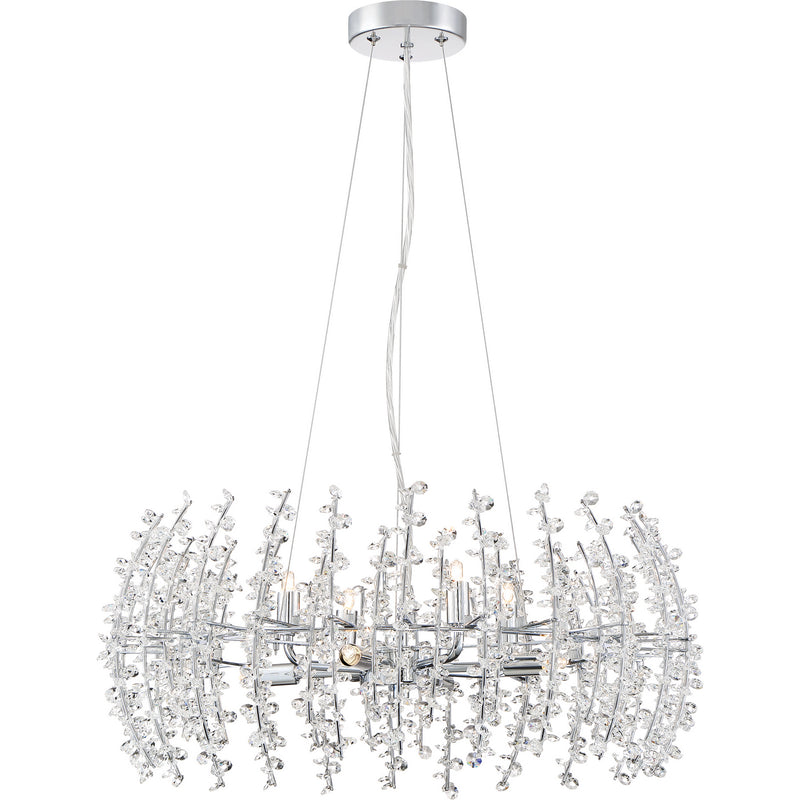 Quoizel - VLA2823C - Eight Light Pendant - Valla - Polished Chrome