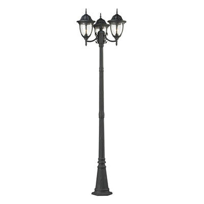 ELK Home - 7153EP/73 - Three Light Outdoor Post Mount - Outdoor Essentials - Charcoal