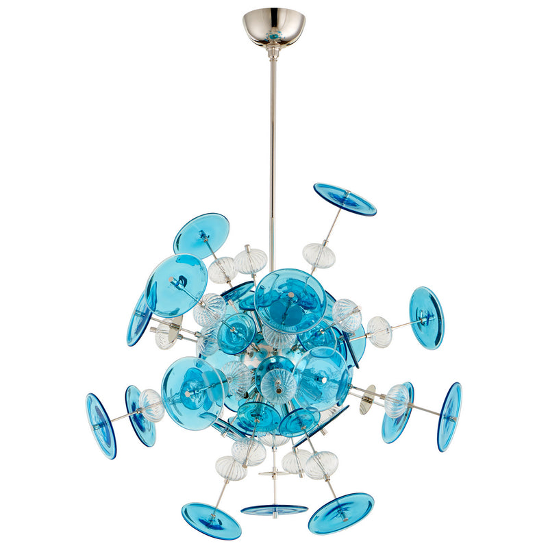 Cyan - 09679 - Ten Light Pendant - San Marco - Polished Nickel