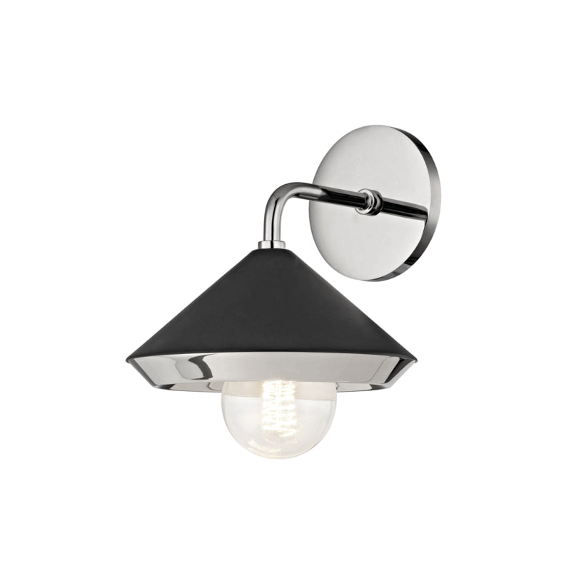 Mitzi - H139101-PN/BK - One Light Wall Sconce - Marnie - Polished Nickel/Black