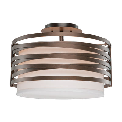 Hammerton Studio - CLB0013-14-FB-SH-E2 - Two Light Semi-Flush Mount - Tempest - Flat Bronze