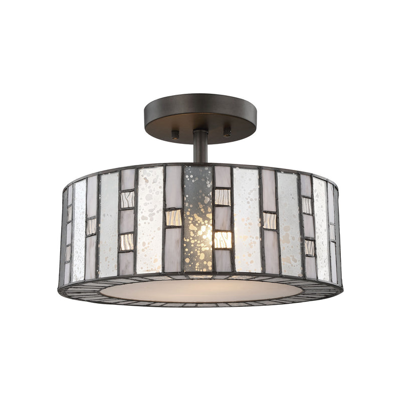 ELK Home - 70213/2 - Two Light Semi Flush Mount - Ethan - Tiffany Bronze