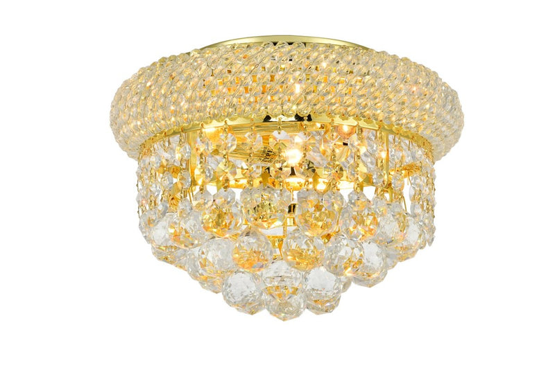 Elegant Lighting - V1800F10G/RC - Three Light Flush Mount - Primo - Gold