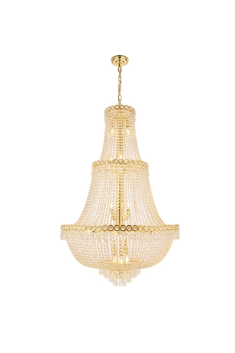 Elegant Lighting - V1900G30G/RC - 17 Light Chandelier - Century - Gold