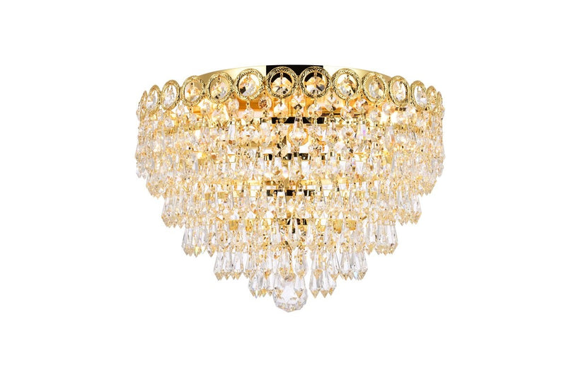 Elegant Lighting - V1902F14G/RC - Four Light Flush Mount - Century - Gold