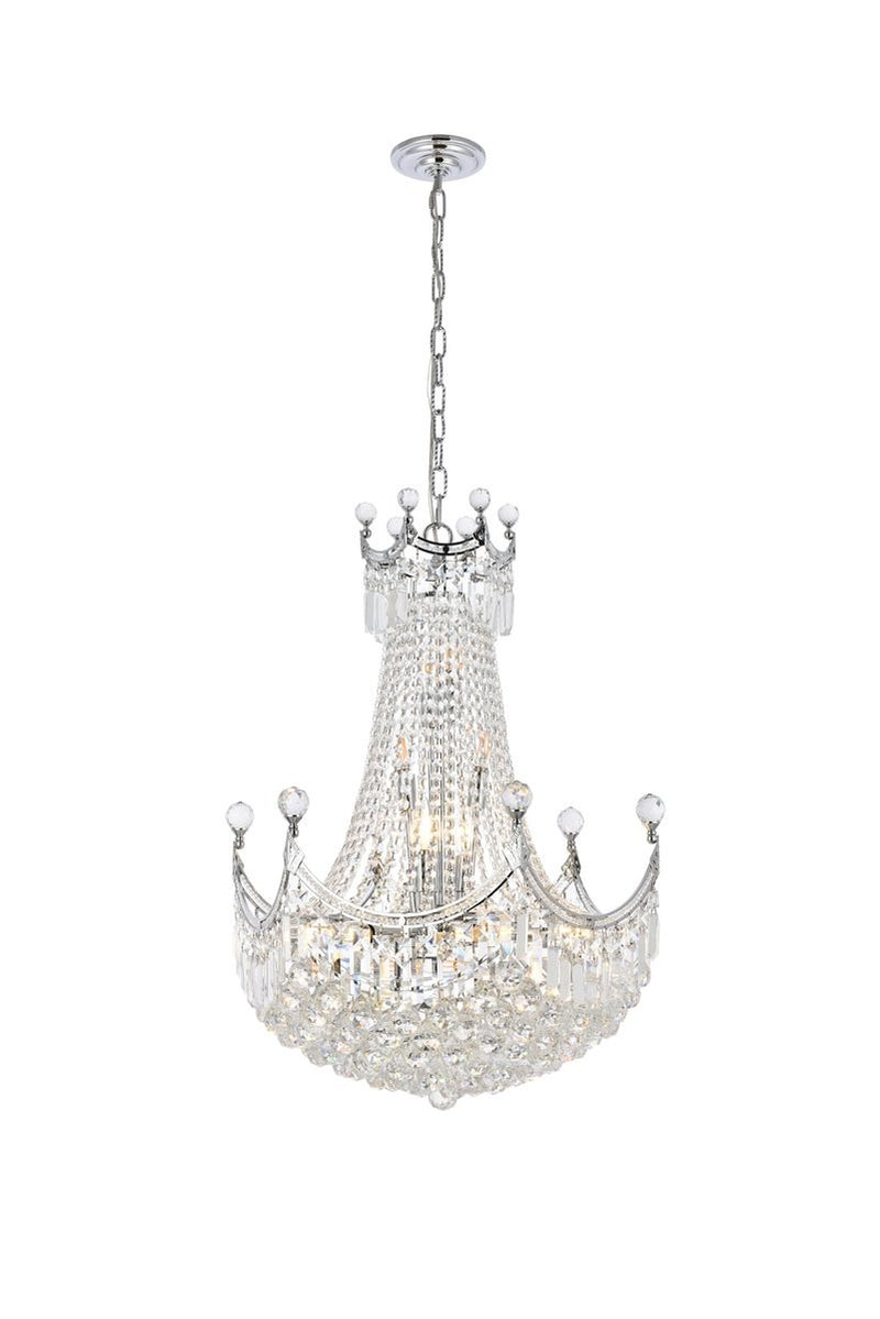 Elegant Lighting - V8949D24C/RC - 15 Light Chandelier - Corona - Chrome