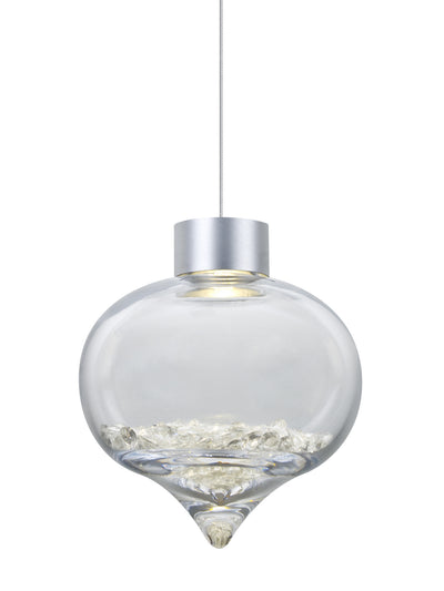 Besa - 1XT-TERRACL-LED-SN - One Light Pendant - Terra - Satin Nickel