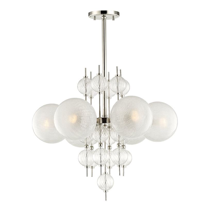 Hudson Valley - 6427-PN - Six Light Chandelier - Calypso - Polished Nickel