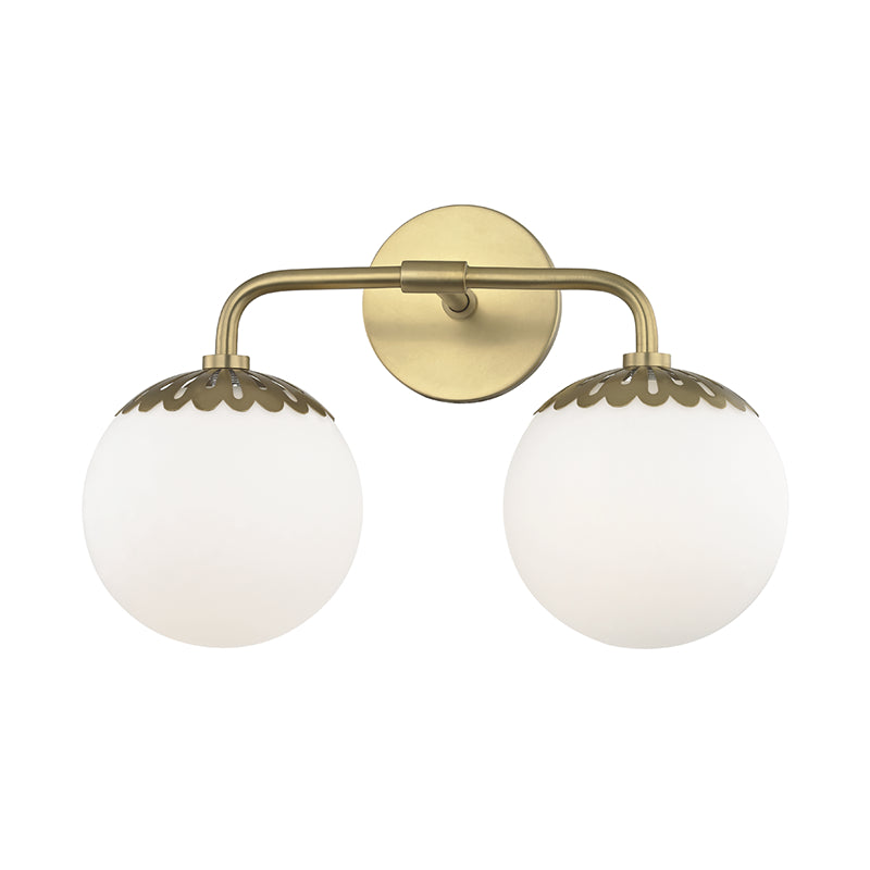 Mitzi - H193302-AGB - Two Light Bath Bracket - Paige - Aged Brass