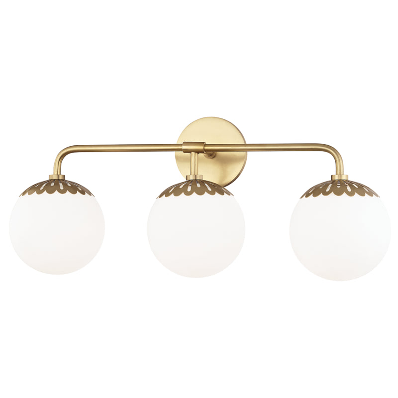 Mitzi - H193303-AGB - Three Light Bath Bracket - Paige - Aged Brass