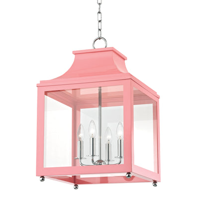 Mitzi - H259704L-PN/PK - Four Light Pendant - Leigh - Polished Nickel/Pink