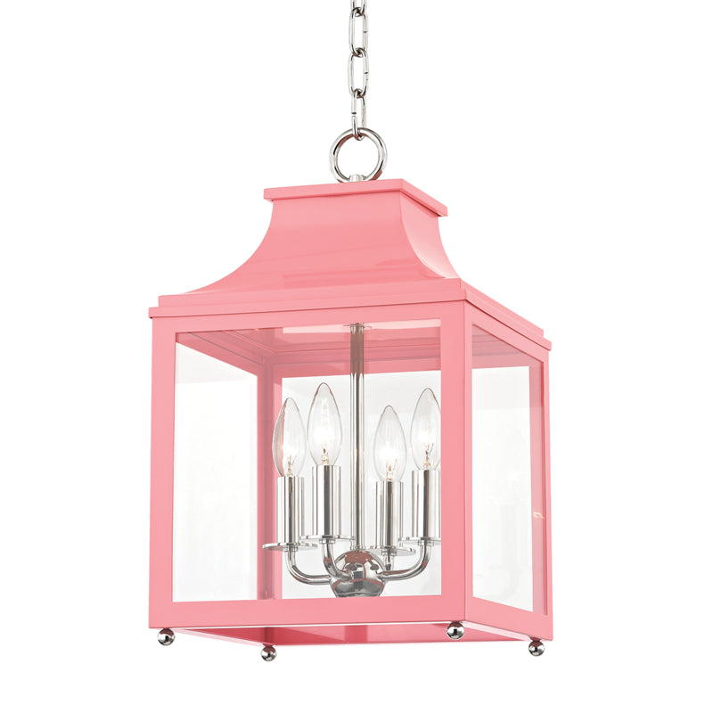 Mitzi - H259704S-PN/PK - Four Light Pendant - Leigh - Polished Nickel/Pink