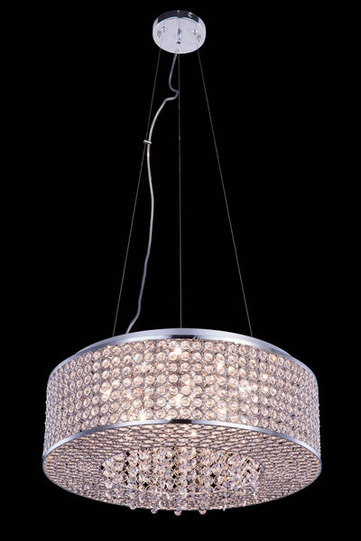 Elegant Lighting - V2914D20C/RC - Eight Light Pendant - Amelie - Chrome