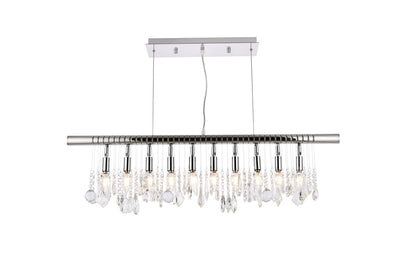 Elegant Lighting - V3100D40C/RC - Ten Light Chandelier - Chorus Line - Chrome