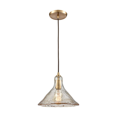 ELK Home - 10486/1 - One Light Mini Pendant - Hand Formed Glass - Satin Brass