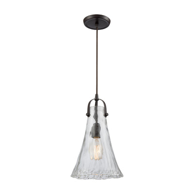 ELK Home - 10555/1 - One Light Mini Pendant - Hand Formed Glass - Oil Rubbed Bronze