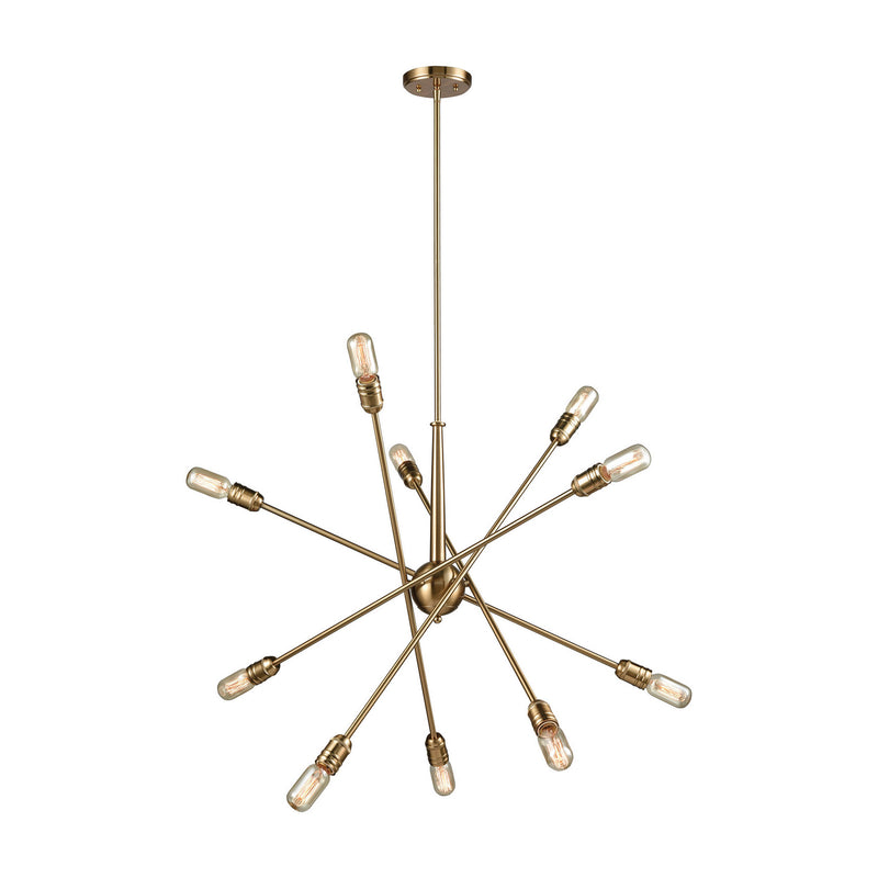 ELK Home - 46241/10 - Ten Light Chandelier - Delphine - Satin Brass