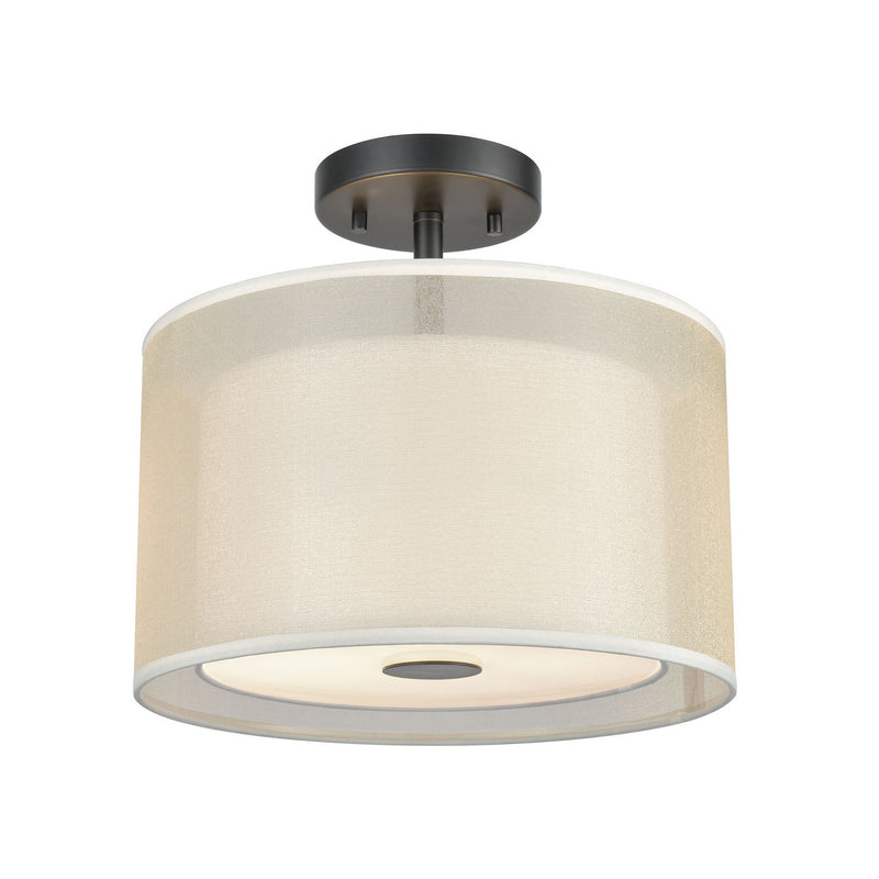 ELK Home - 46266/2 - Two Light Semi Flush Mount - Ashland - Matte Black