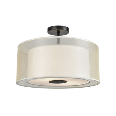 ELK Home - 46267/2 - Two Light Semi Flush Mount - Ashland - Matte Black