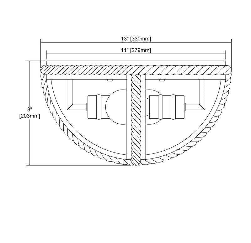 Natural Rope Flush Mount