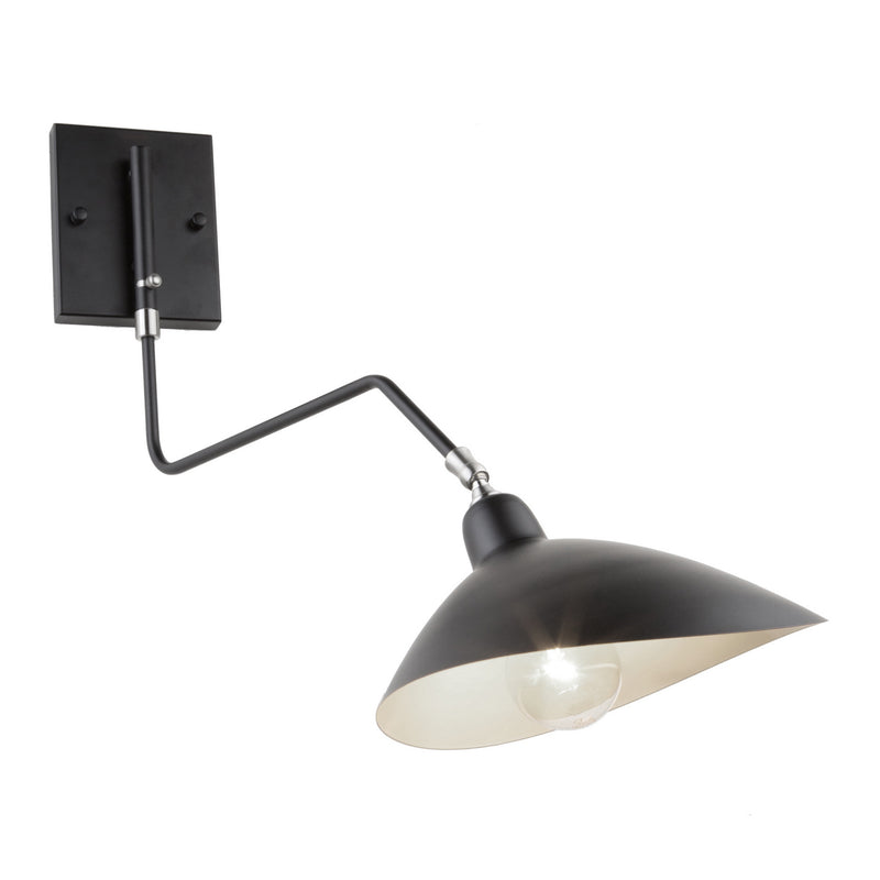 Artcraft - AC11217 - One Light Wall Sconce - Nero - Black/White Interior