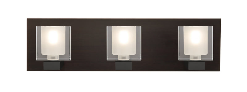 Besa - 3WF-BOLOFR-BR - Three Light Vanity - Bolo - Bronze