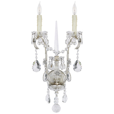 Ralph Lauren - RL 2280ASL-CG - Two Light Wall Sconce - Alessandra - Antique Silver Leaf