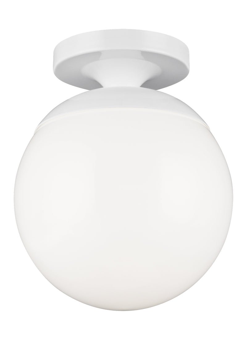 Visual Comfort Studio - 7518-15 - One Light Wall / Ceiling Semi-Flush Mount - Leo - Hanging Globe - White