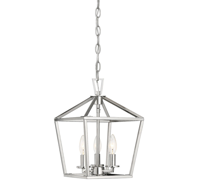 Savoy House - 3-320-3-109 - Three Light Foyer Pendant - Townsend - Polished Nickel