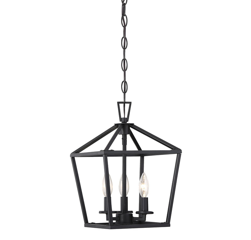 Savoy House - 3-320-3-89 - Three Light Foyer Pendant - Townsend - Matte Black