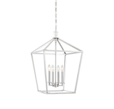 Savoy House - 3-321-4-109 - Four Light Pendant - Townsend - Polished Nickel