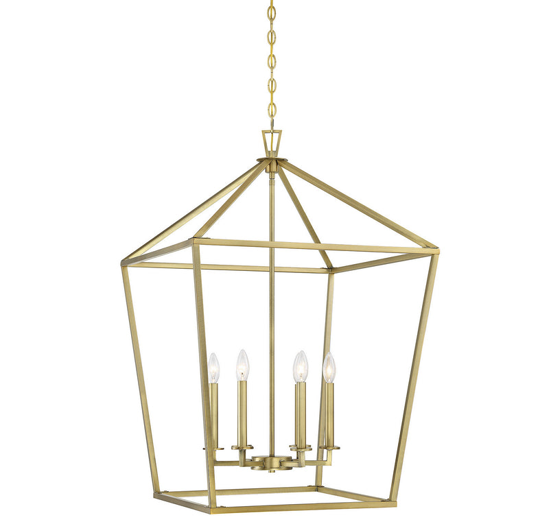 Savoy House - 3-322-6-322 - Six Light Foyer Lantern - Townsend - Warm Brass