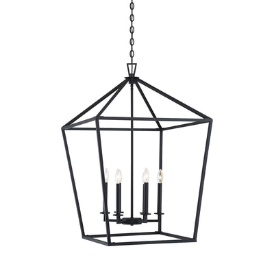 Savoy House - 3-322-6-89 - Six Light Foyer Lantern - Townsend - Matte Black