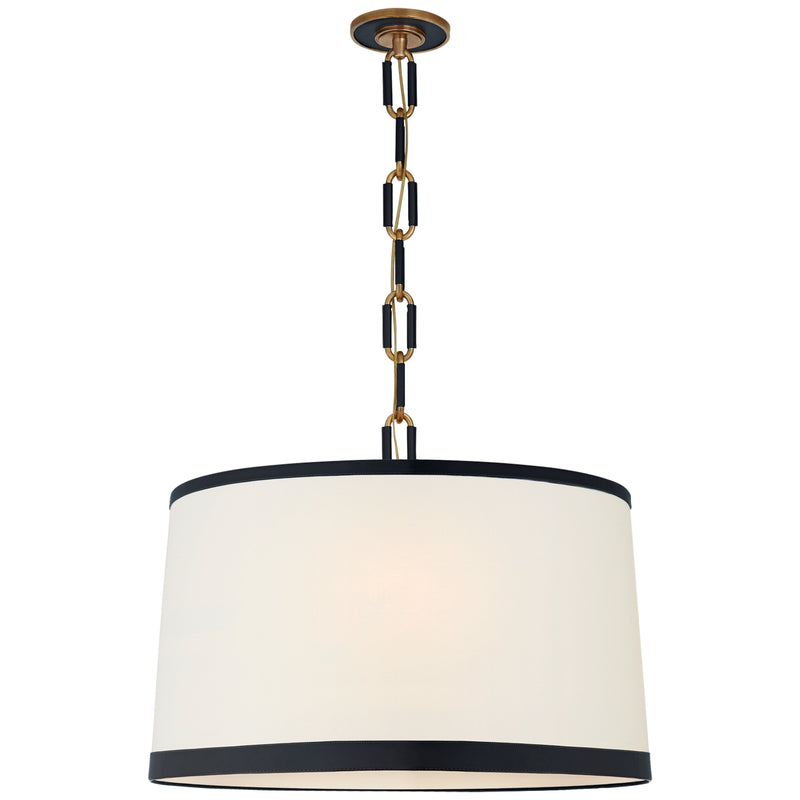 Ralph Lauren - RL 5534NB/NVY-L/NVY - Three Light Pendant - Cody - Natural Brass with Navy Leather