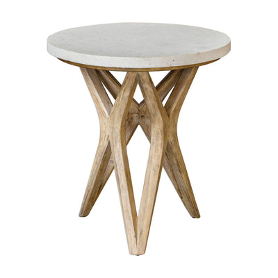 Uttermost - 25437 - Accent Table - Marnie - Mixed Woods With An Natural Ivory