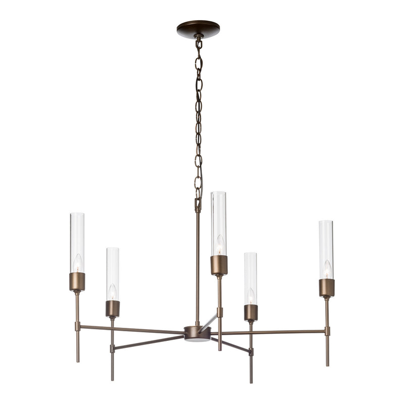 Hubbardton Forge - 105045-SKT-07-ZM0611 - Five Light Chandelier - Vela - Dark Smoke