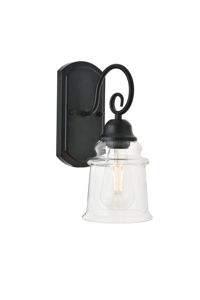 Elegant Lighting - LD4007W5BK - One Light Wall Sconce - spire - Black And Clear