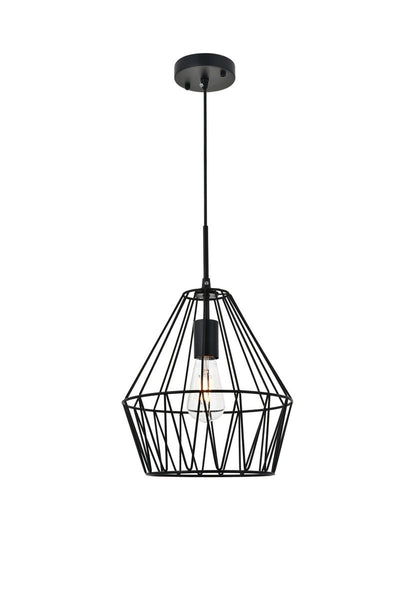 Elegant Lighting - LD4008D11BK - One Light Pendant - Candor - Black