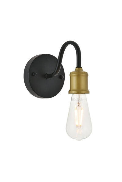 Elegant Lighting - LD4028W5BRB - One Light Wall Sconce - Serif - Brass And Black